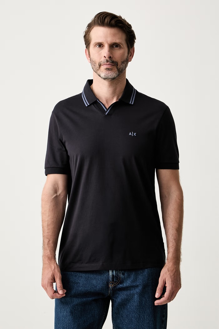 Armani Exchange polo tričko pánske bavlnené tmavomodrá XM002933.AF10337