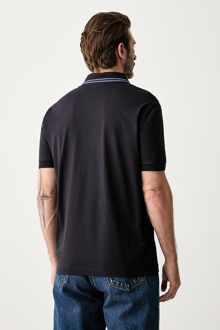 Oblečenie Armani Exchange polo tričko pánske bavlnené XM002933.AF10337 tmavomodrá