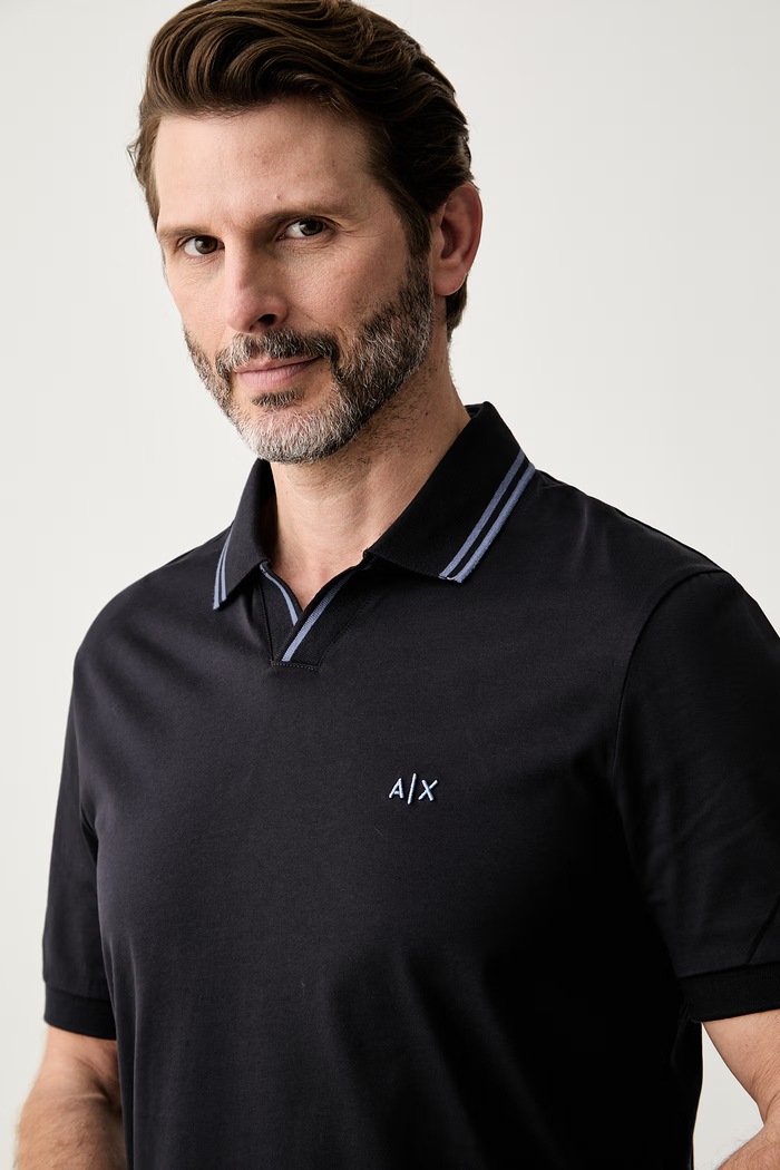 Armani Exchange polo tričko pánske bavlnené tmavomodrá XM002933.AF10337