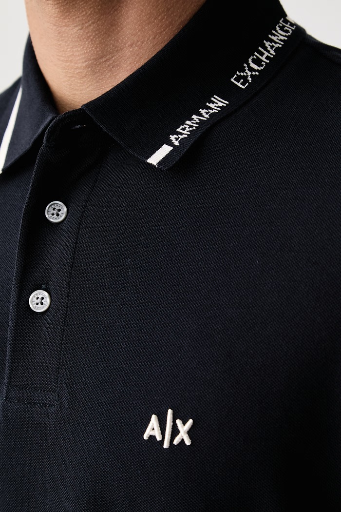 Armani Exchange polo majica od pamuka XM002932.AF13026 mornarsko plava