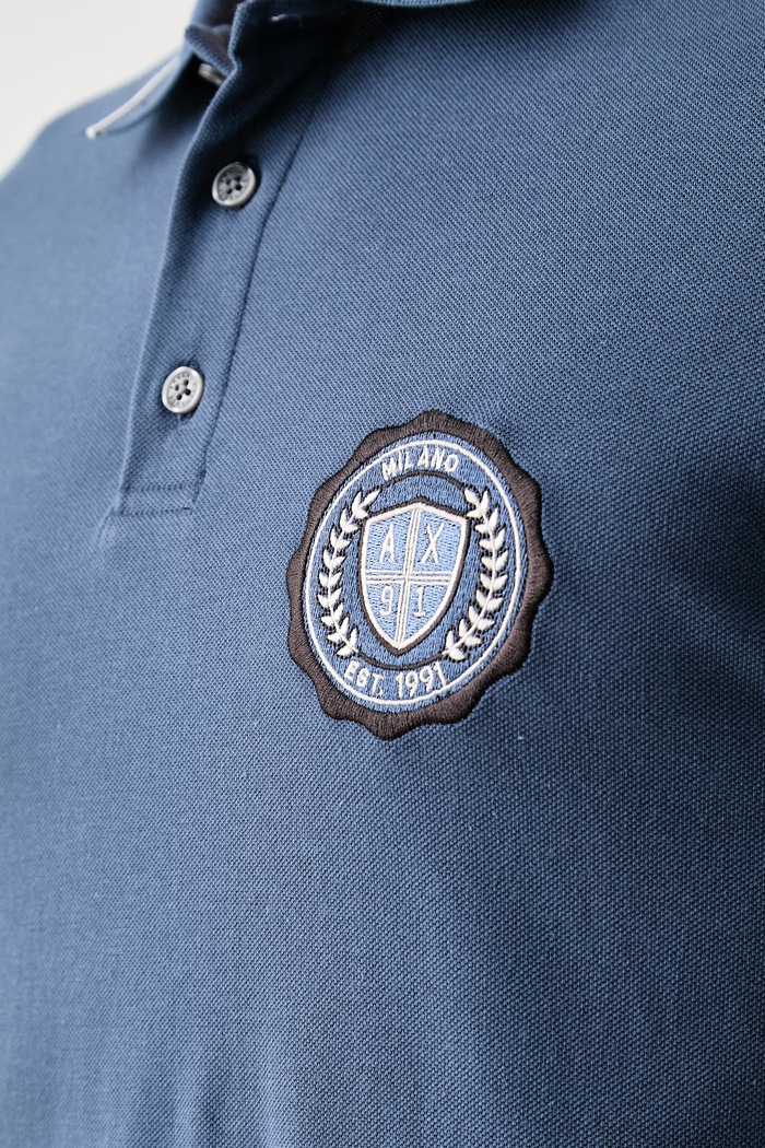 Armani Exchange polo pánské bavlněné XM002921.AF13026 modrá