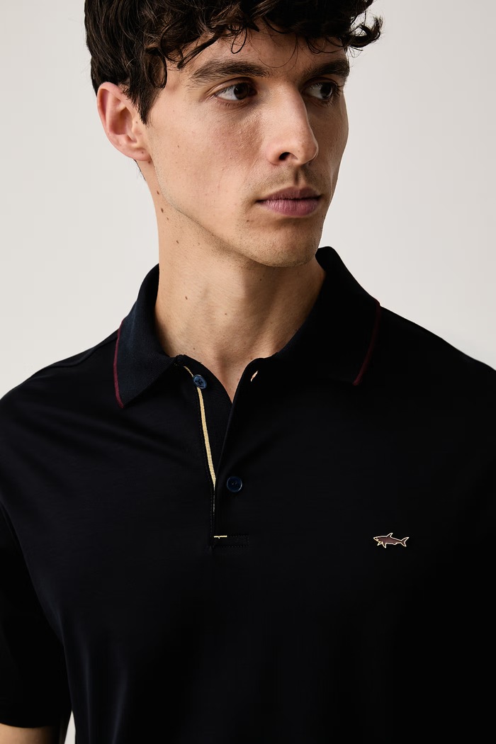 Paul&Shark polo męskie bawełniane granatowy 16311720