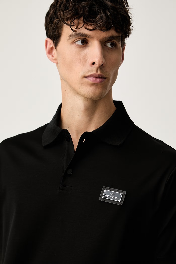 Paul&Shark polo męskie bawełniane czarny 16311719