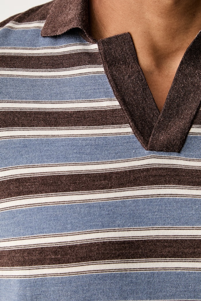 Paul&Shark polo swetrowe męskie z wełną 16311105 niebieski