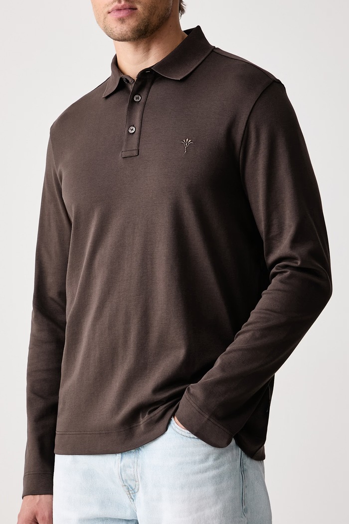 Odzież Joop! Longsleeve męski bawełniany 30104659 brązowy