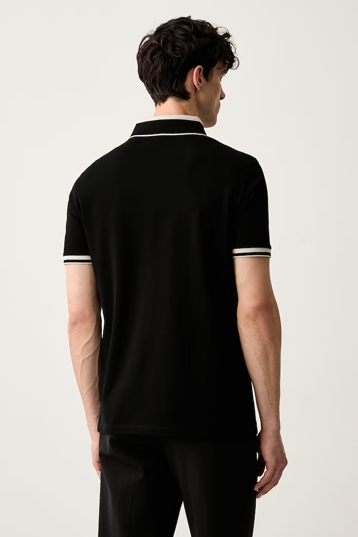Oblečení Emporio Armani polo pánské bavlněné EM006625.AF12955 černá