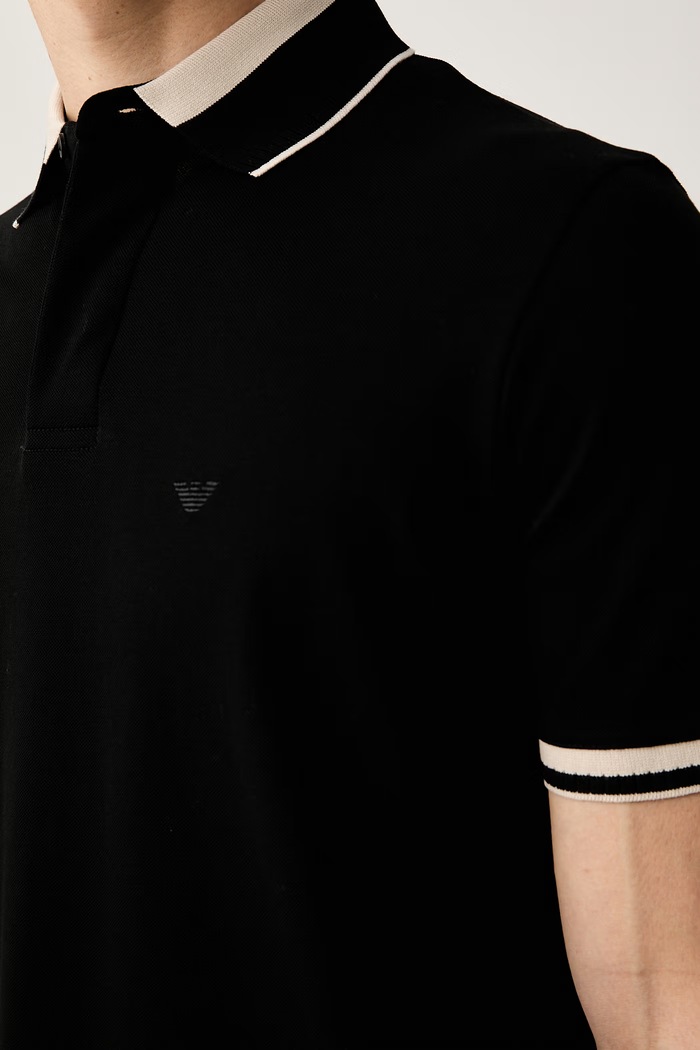 Emporio Armani polo pánské bavlněné EM006625.AF12955 černá