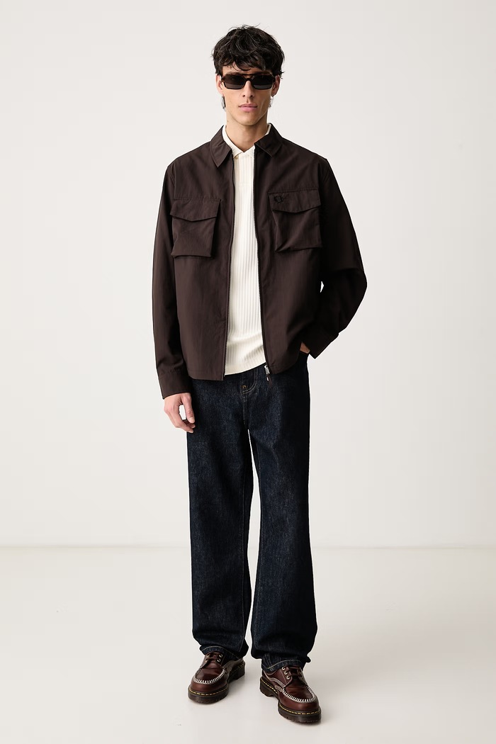 Fred Perry Polo męskie bawełniane z elastanem M3407.560 beżowy AW26