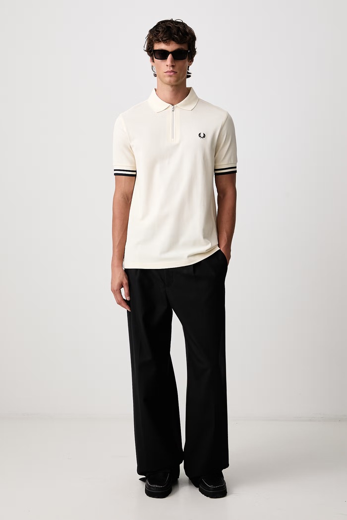 Fred Perry Polo męskie bawełniane M3387.560 beżowy AW26