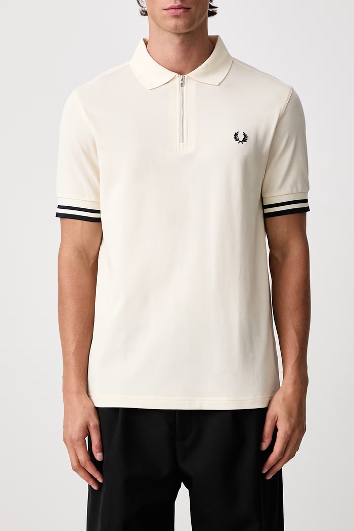Polo męskie bawełniane Fred Perry beżowy M3387.560