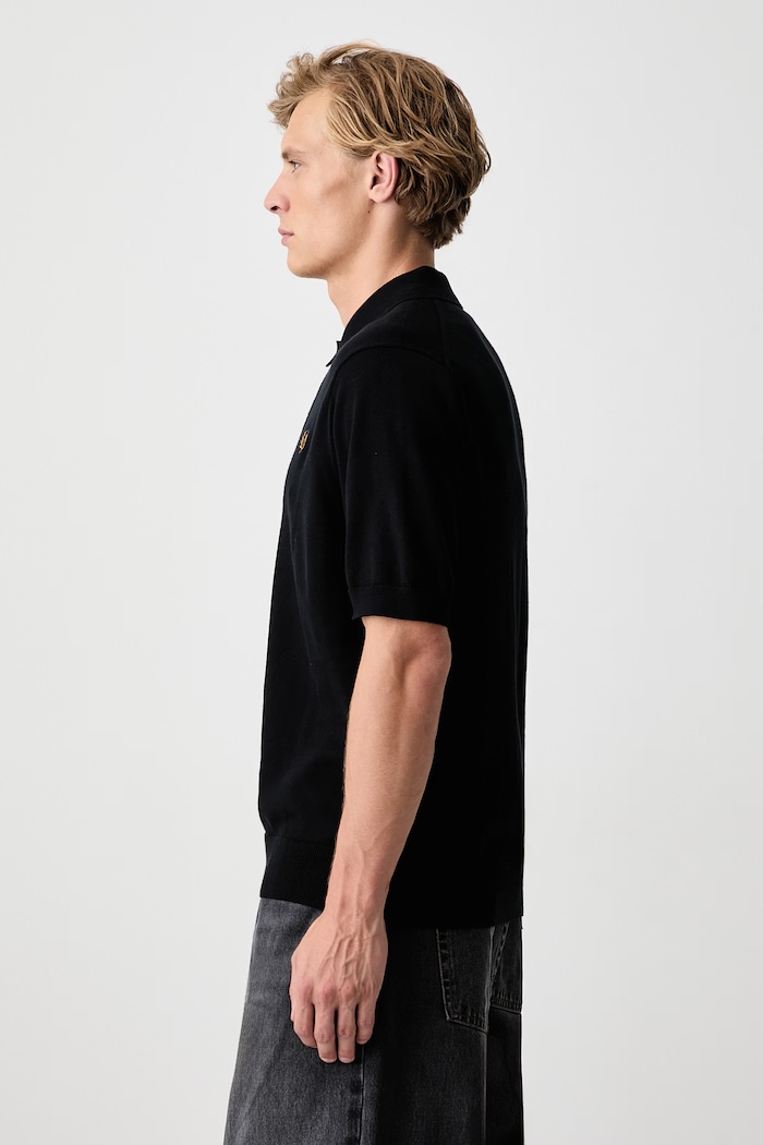 Polo męskie bawełniane Fred Perry K9725.198 czarny