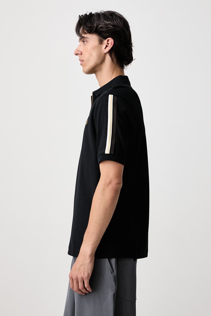 Polo męskie bawełniane Fred Perry M3406.102 czarny