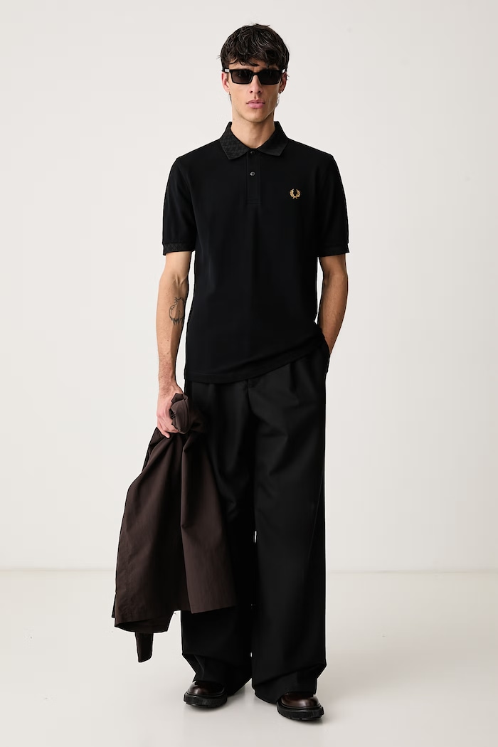 Fred Perry Polo męskie bawełniane M3401.102 czarny AW26