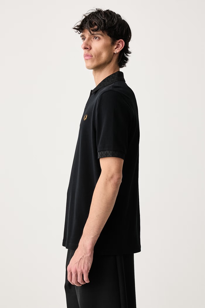 Polo męskie bawełniane Fred Perry M3401.102 czarny