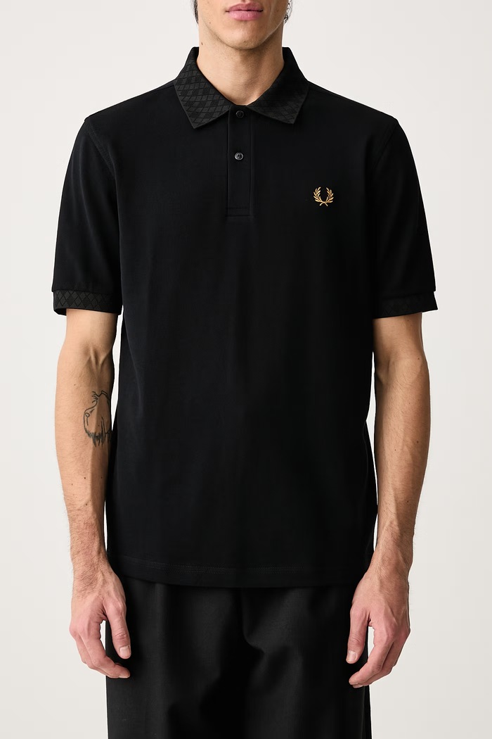 Polo męskie bawełniane Fred Perry czarny M3401.102