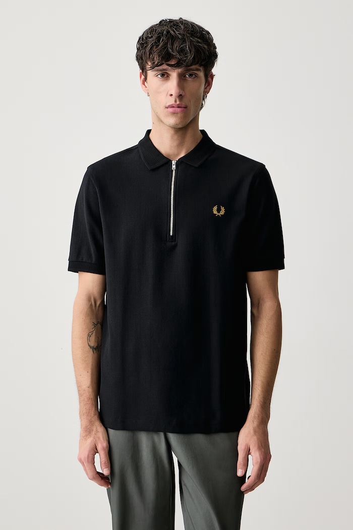 Fred Perry Polo męskie bawełniane czarny M3400.102