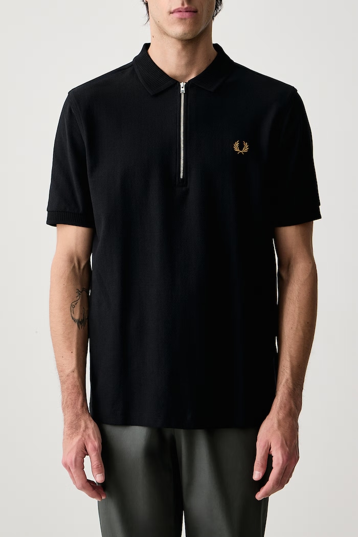 Polo męskie bawełniane Fred Perry czarny M3400.102