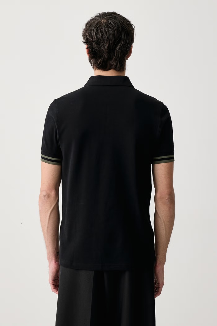 Odzież Fred Perry Polo męskie bawełniane M3387.102 czarny