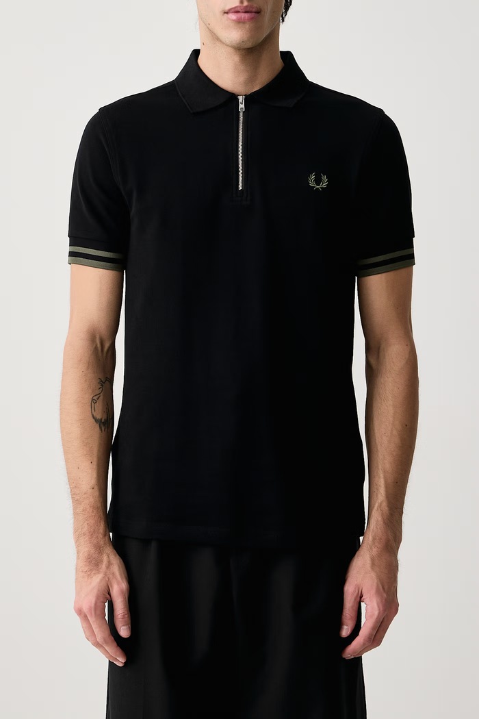 Polo męskie bawełniane Fred Perry czarny M3387.102