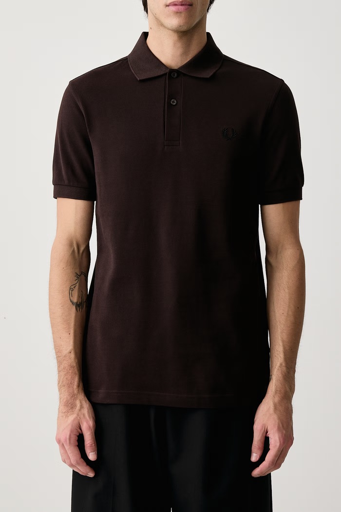Polo męskie bawełniane Fred Perry brązowy M6000.86C