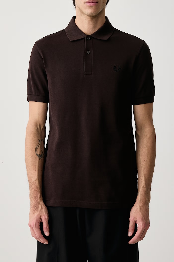 Polo męskie bawełniane Fred Perry brązowy M6000.86C