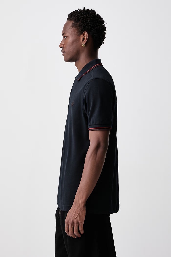 Polo męskie bawełniane Fred Perry M3600.75C granatowy