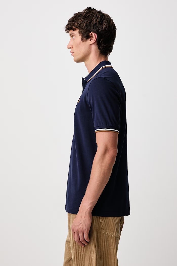 Polo męskie bawełniane Fred Perry M3600.73C niebieski
