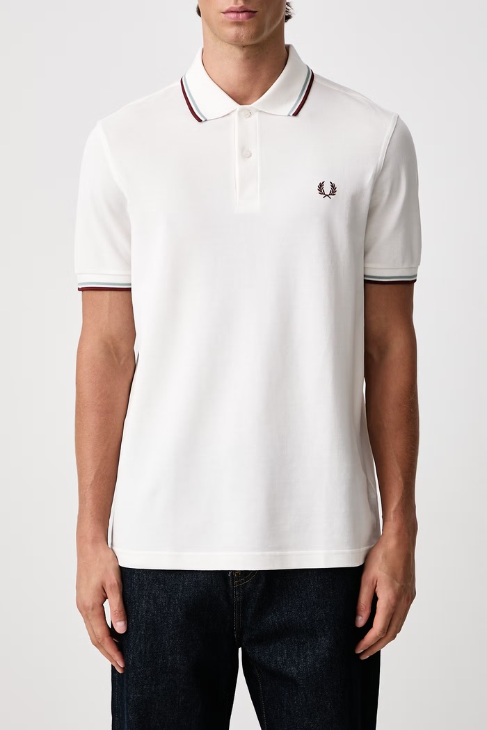 Polo męskie bawełniane Fred Perry biały M3600.67C