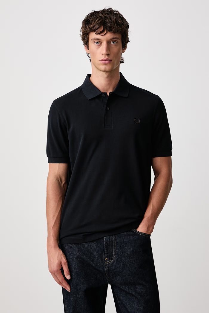 Fred Perry T-shirt męski bawełniany granatowy M6000.91C