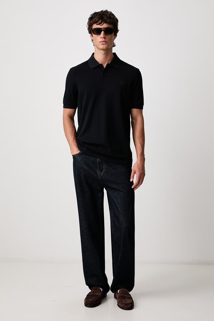 Fred Perry T-shirt męski bawełniany M6000.91C granatowy AW26