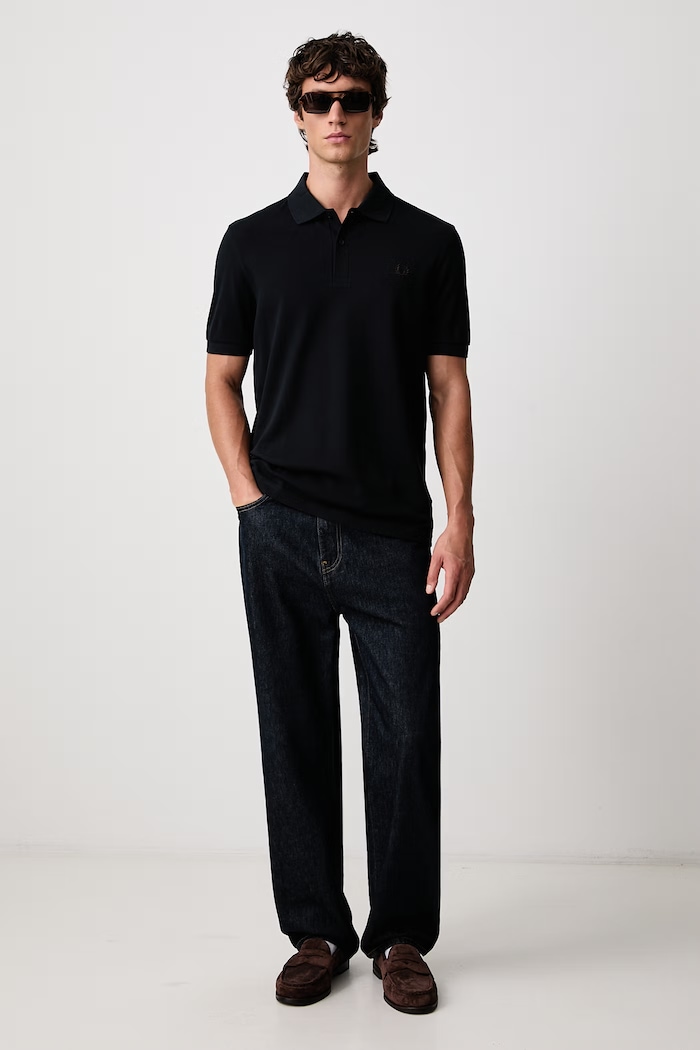 Fred Perry T-shirt męski bawełniany M6000.91C granatowy AW26