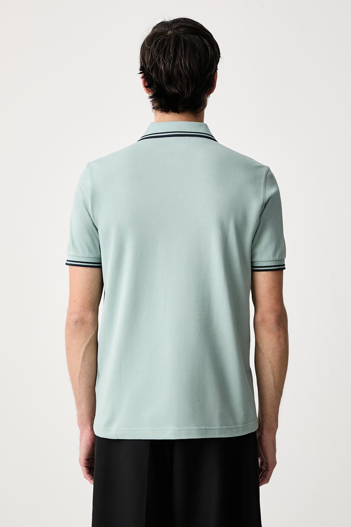 Odzież Fred Perry Polo męskie bawełniane M3600.71C turkusowy