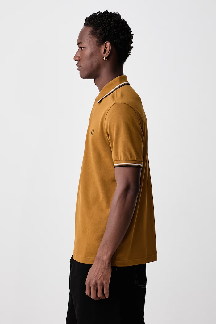 Polo męskie bawełniane Fred Perry M3600.80C brązowy