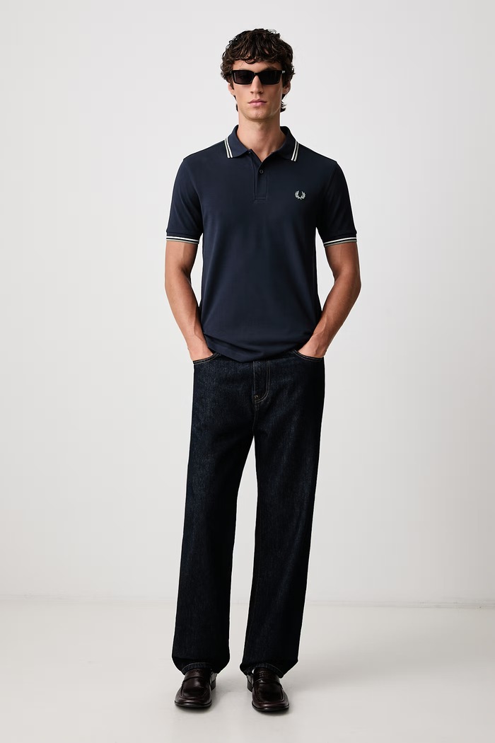 Fred Perry Polo męskie bawełniane M3600.72C granatowy AW26