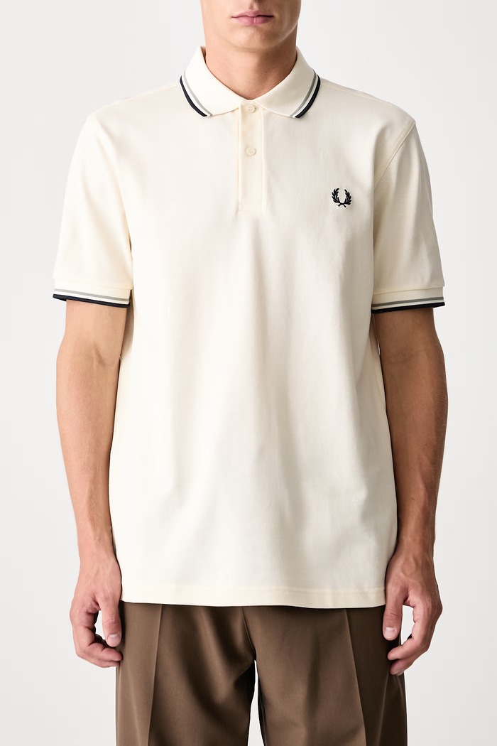 Polo męskie bawełniane Fred Perry beżowy M3600.68C