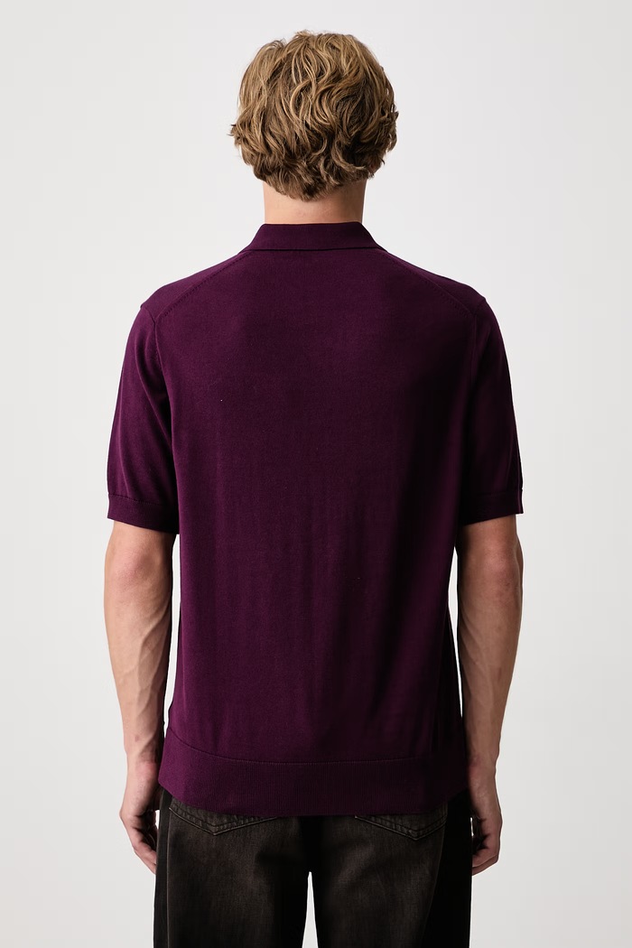 Odzież Fred Perry Polo swetrowe męskie bawełniane K9725.37C fioletowy