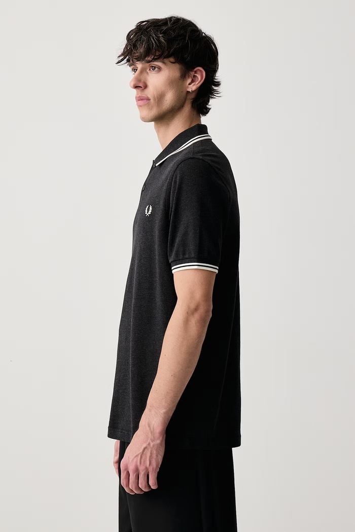 Polo męskie bawełniane Fred Perry M3600.89C szary