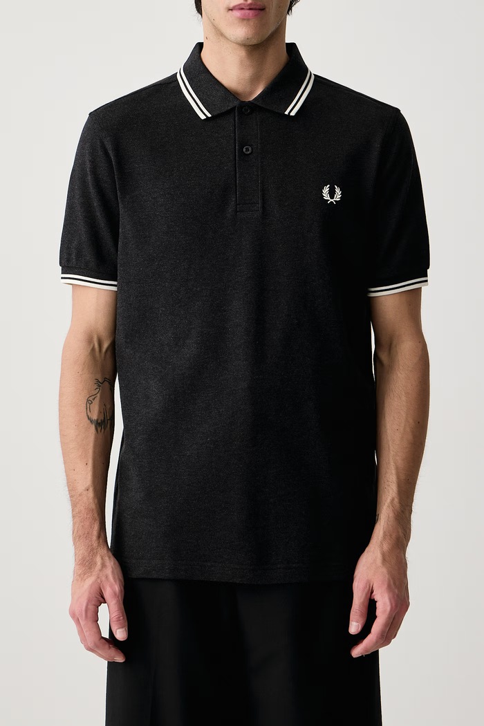 Polo męskie bawełniane Fred Perry szary M3600.89C