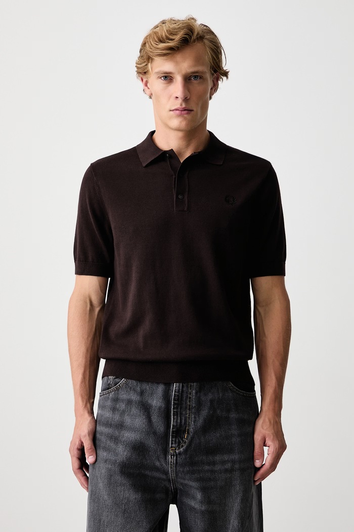 Fred Perry Polo męskie bawełniane brązowy K9725.33C
