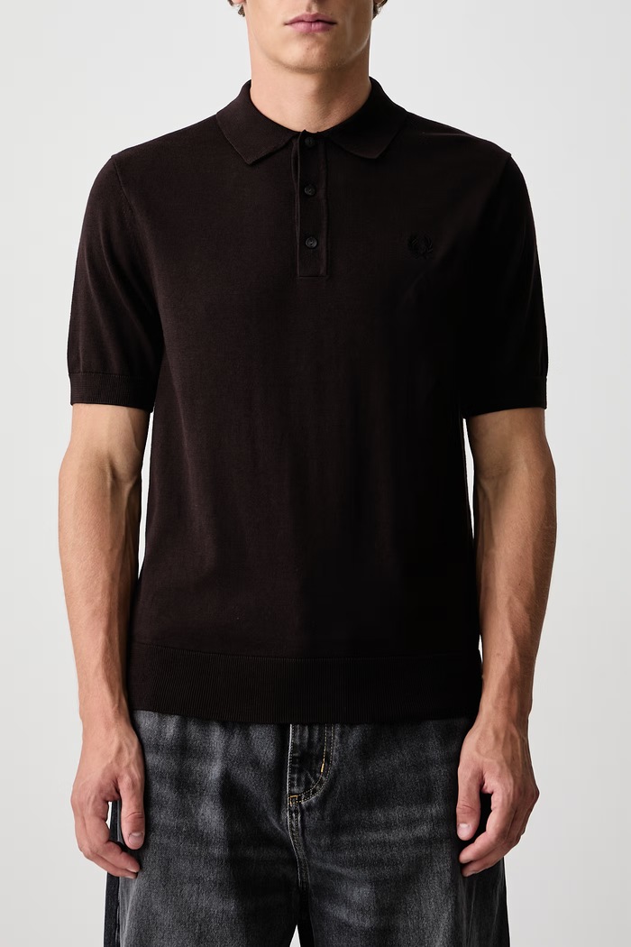 Polo męskie bawełniane Fred Perry brązowy K9725.33C