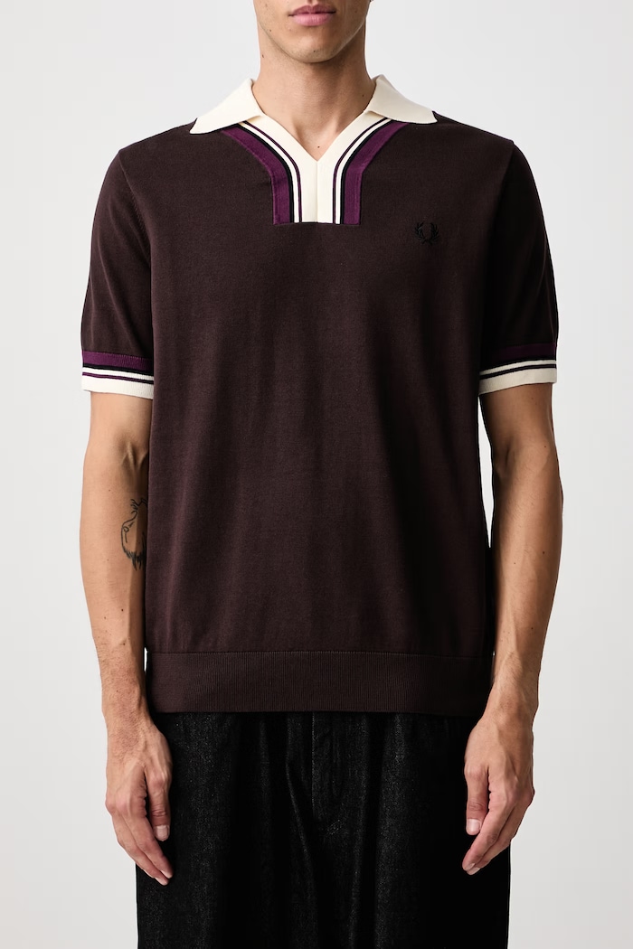 Polo męskie bawełniane Fred Perry brązowy K3313.33C