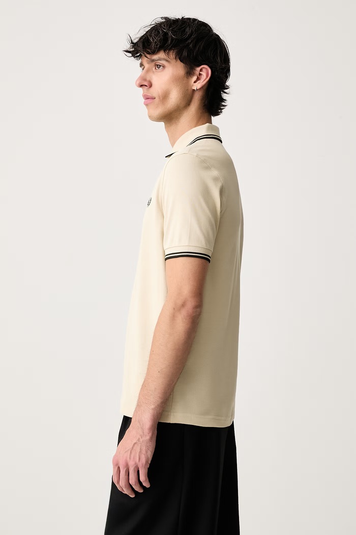 Polo męskie bawełniane Fred Perry M3600.X64 beżowy