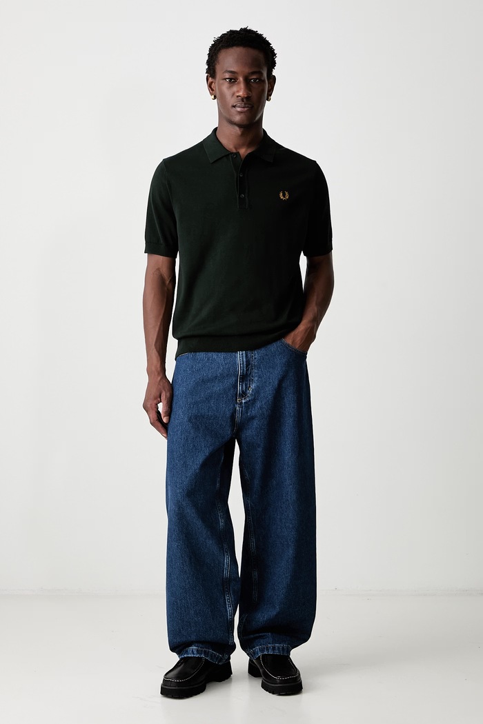 Fred Perry polo męskie bawełniane K9725.Q20 zielony AW26