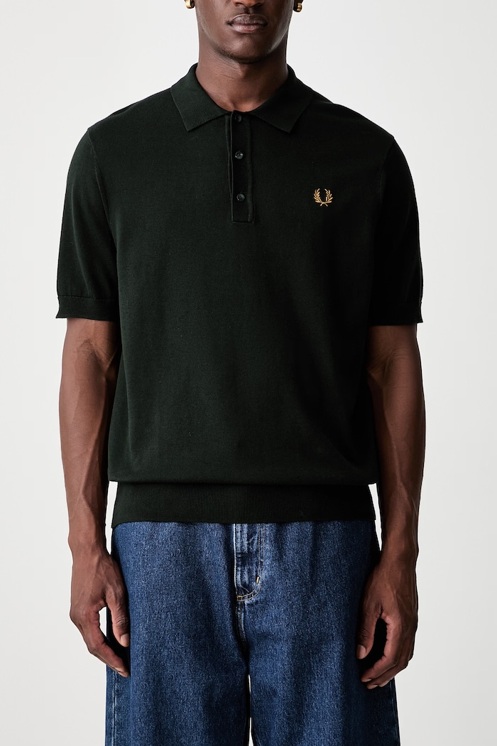Polo bawełniane męskie Fred Perry zielony K9725.Q20