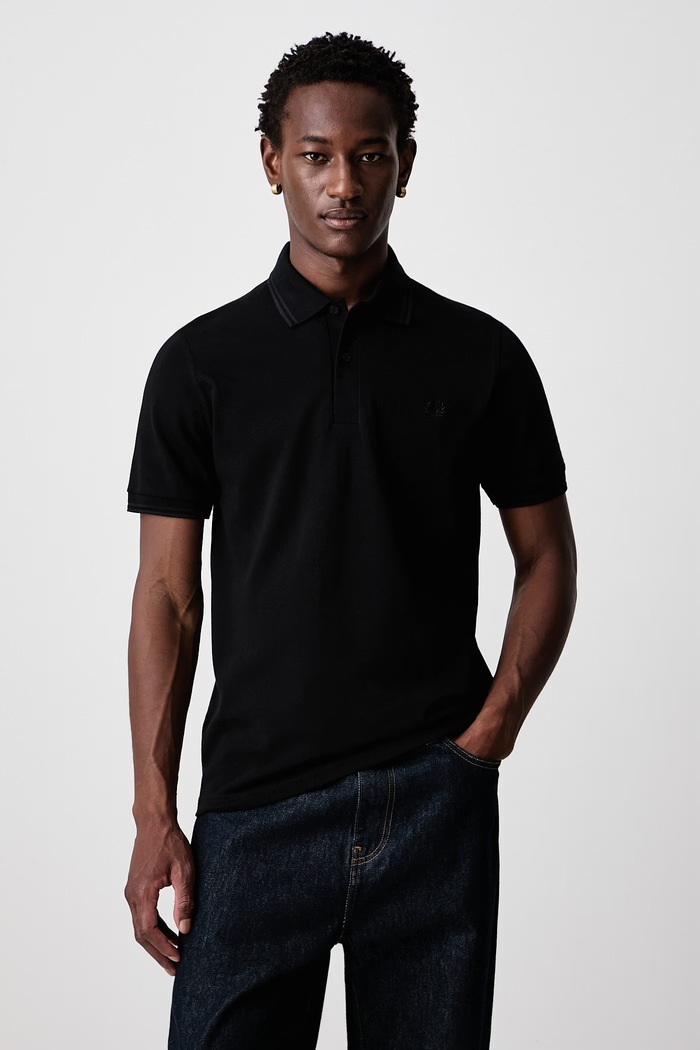 Fred Perry T-shirt męski bawełniany czarny M12.G32