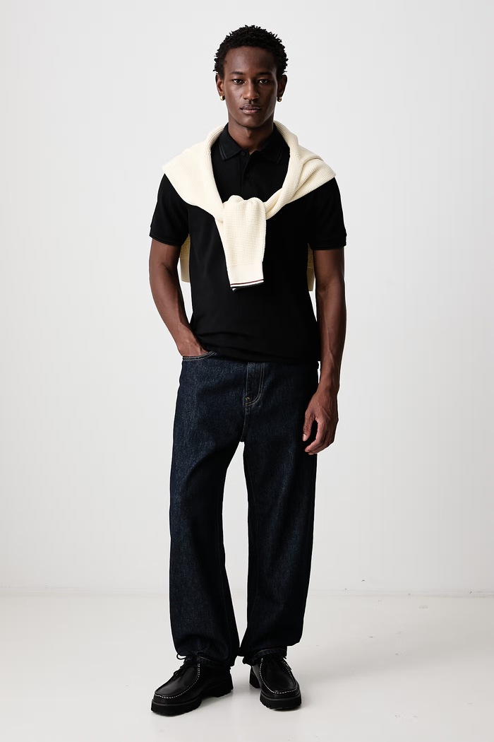 Fred Perry T-shirt męski bawełniany M12.G32 czarny AW26