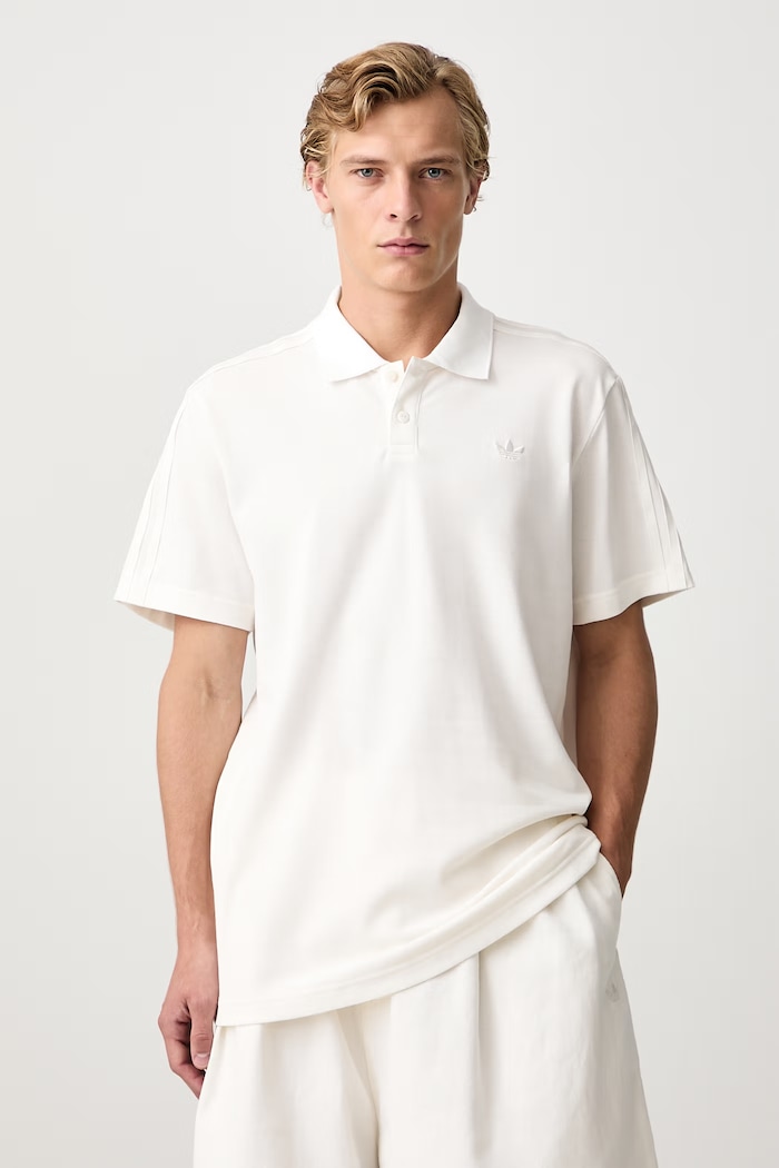 adidas Originals Polo bawełniane męskie beżowy KV6674
