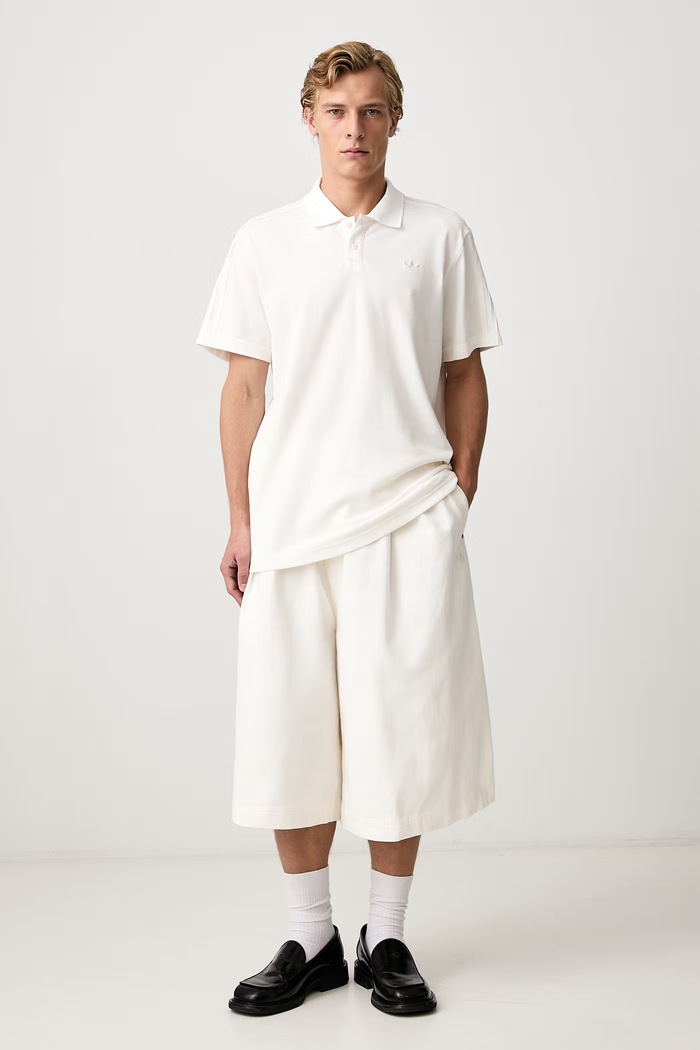 adidas Originals Polo bawełniane męskie KV6674 beżowy AW26