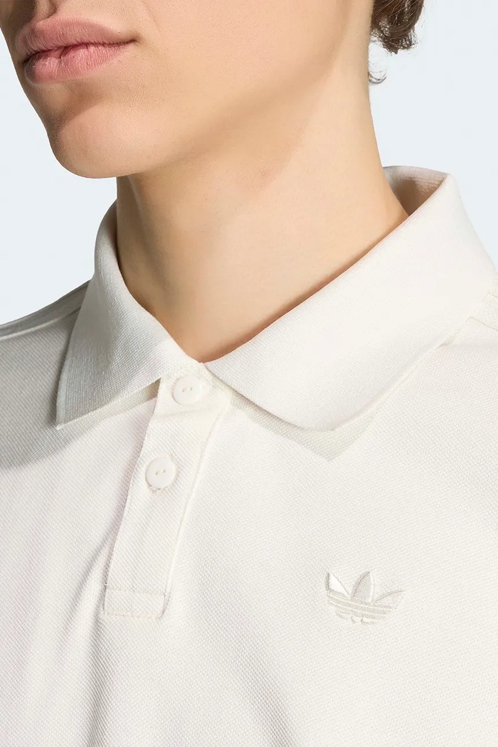 Polo bawełniane męskie adidas Originals KV6674 beżowy