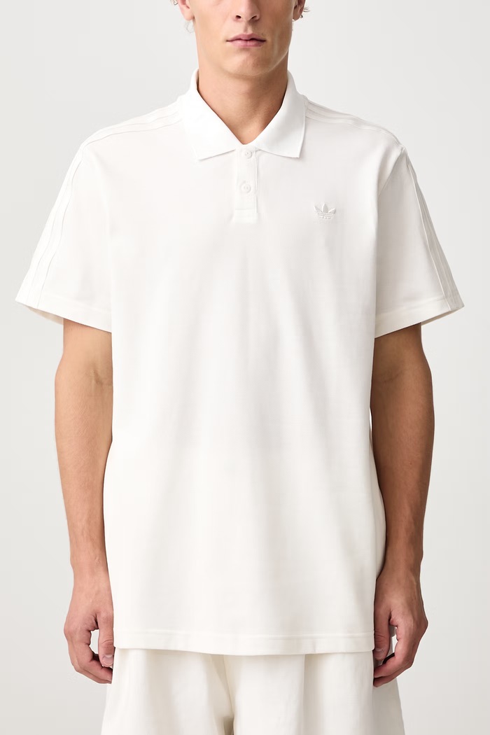 Polo bawełniane męskie adidas Originals beżowy KV6674